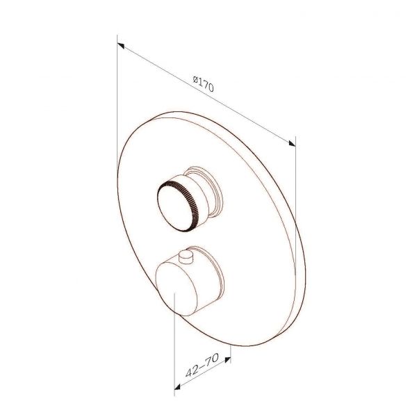 Смеситель AM.PM Inspire 2.0 F50A75700 для ванны и душа, встраиваемый, термостатический, цвет хром