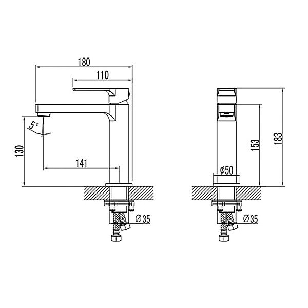 Смеситель Lemark Plus Grace LM1537C для раковины, цвет хром - фото 1