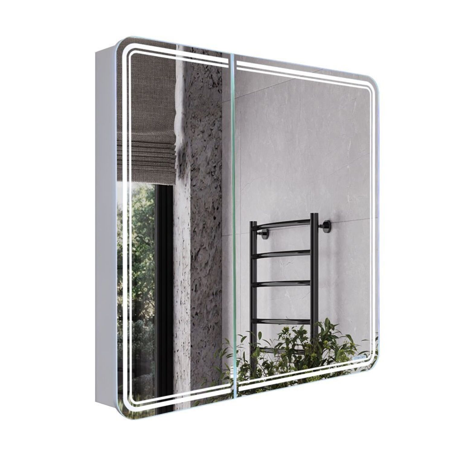 Шкаф-зеркало Comforty Нео 80, с подсветкой