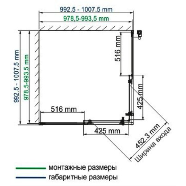 Душевой уголок WasserKRAFT Main WasserSchutz 41S19 100x100, стекло прозрачное, профиль серебристый - фото 1