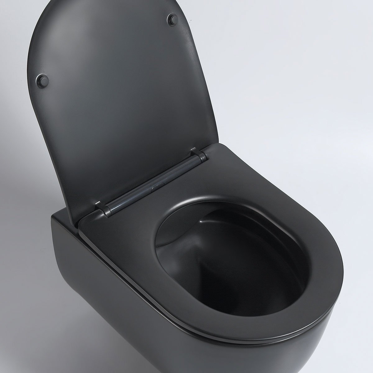 Унитаз Vincea Evo VT1-34SMB подвесной, безободковый, с сиденьем микролифт, цвет черный матовый