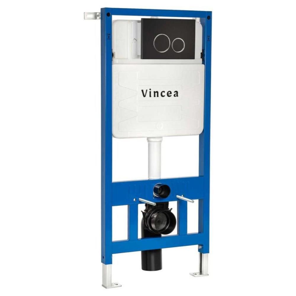 Кнопка смыва Vincea VFP-005MB для унитаза, цвет черный матовый - фото 1