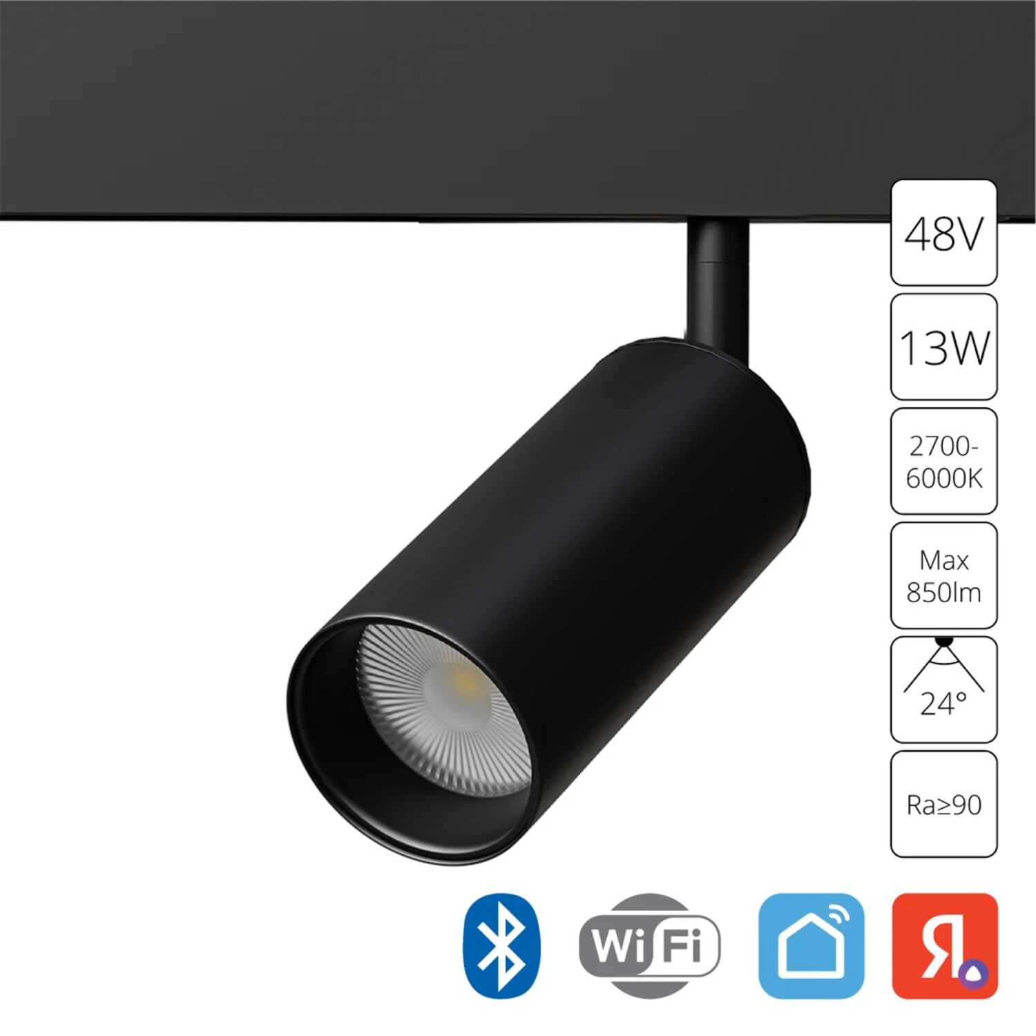 Магнитный трековый светильник Arte Lamp Linea A4691PL-1BK, арматура черная   