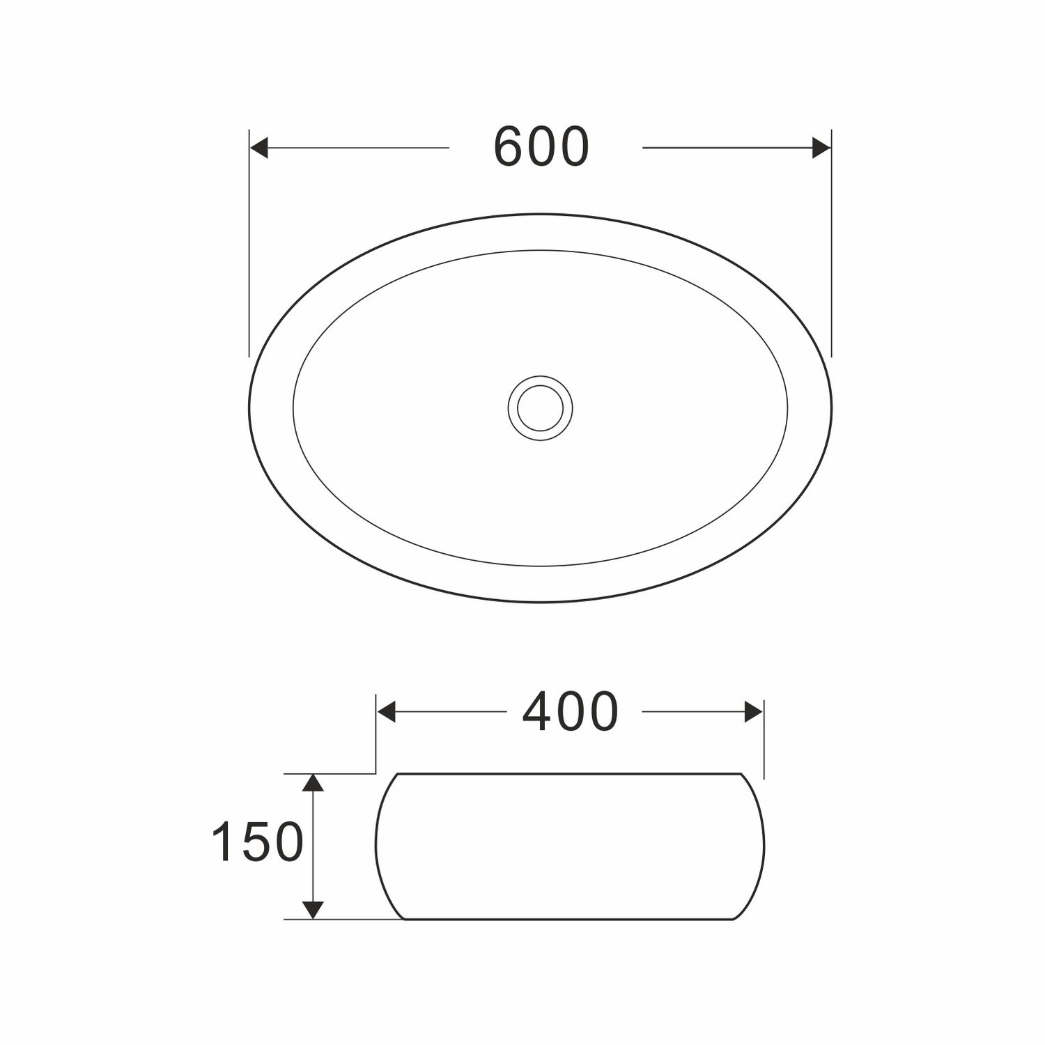 Раковина Mixline Wave Comfort 60x40 накладная, цвет белый - фото 1