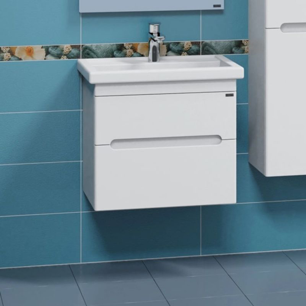 Тумба Санта Лондон 60 под раковину Фостер, подвесная, с ящиками, цвет белый