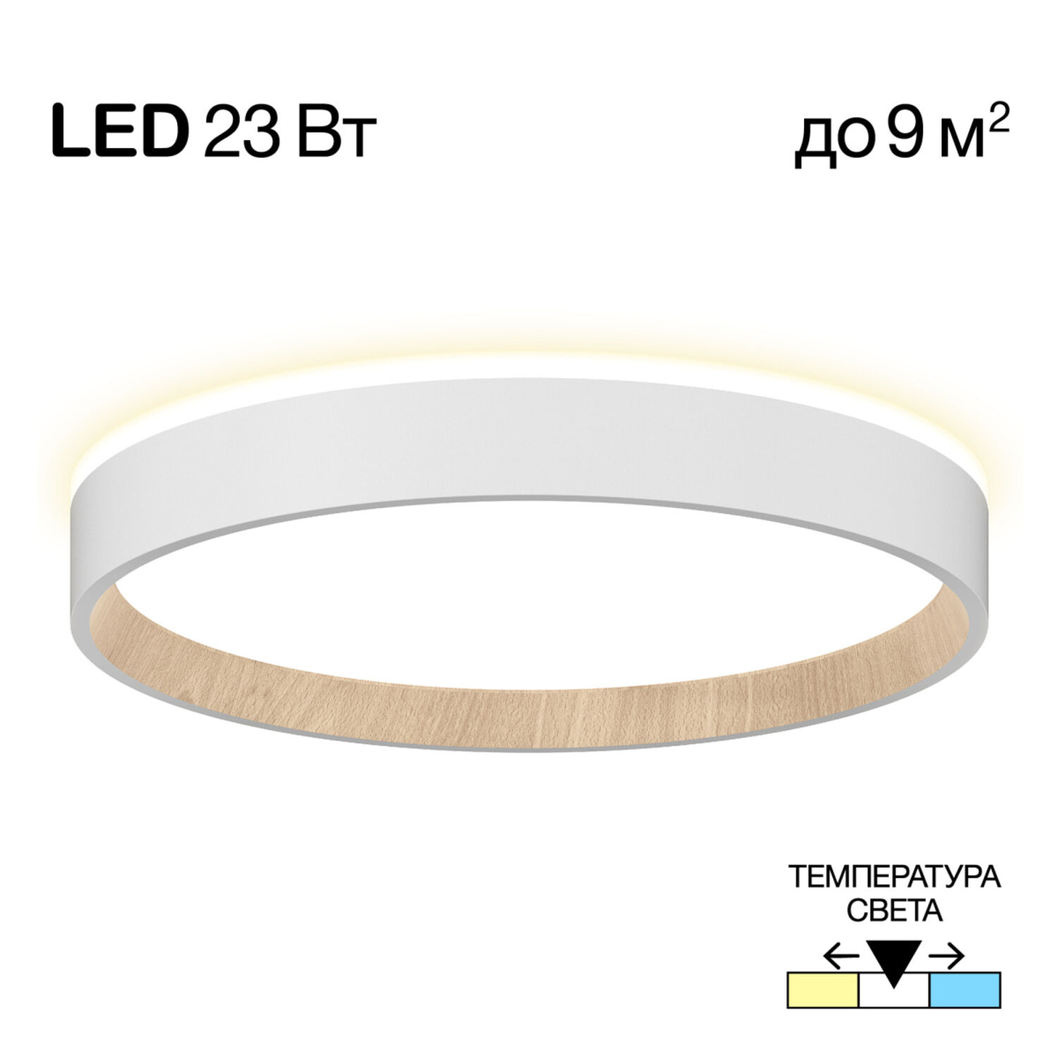 Накладной светильник Citilux Etalon CL750240, арматура белая / под дерево