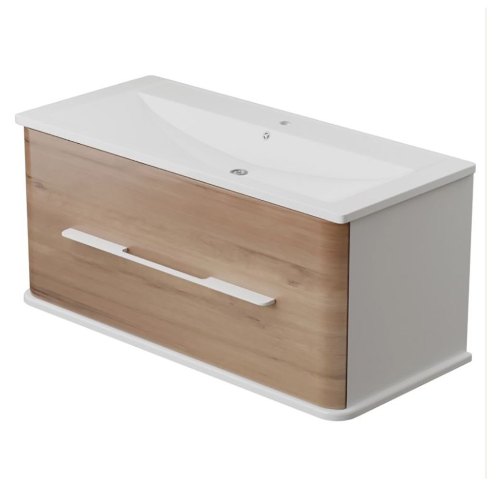 Мебель для ванной Mixline Камелия 70, цвет белый / дуб вотан - фото 1