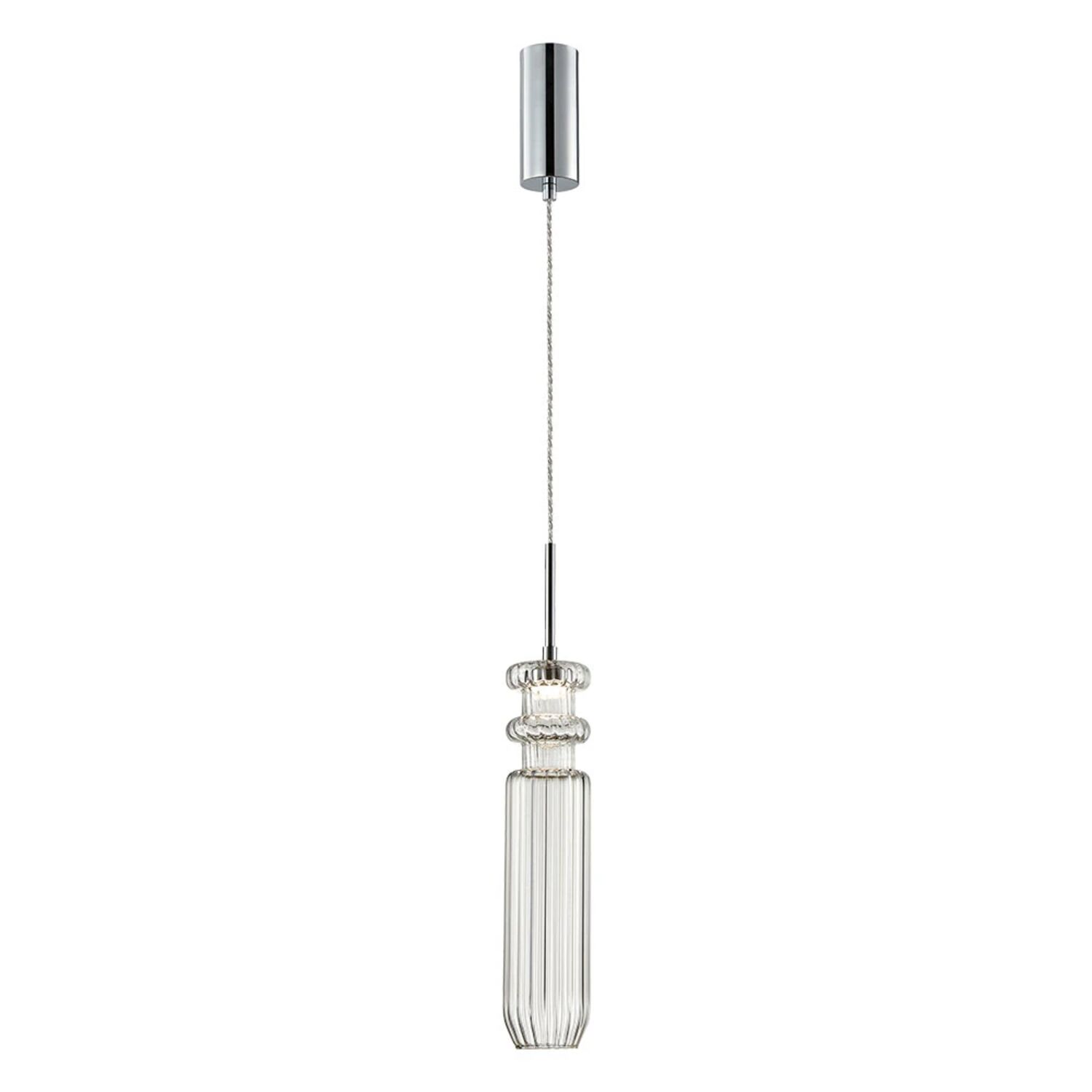Подвесной светильник Arte Lamp Crystal A2942SP-1CC, арматура хром, плафон стекло прозрачное