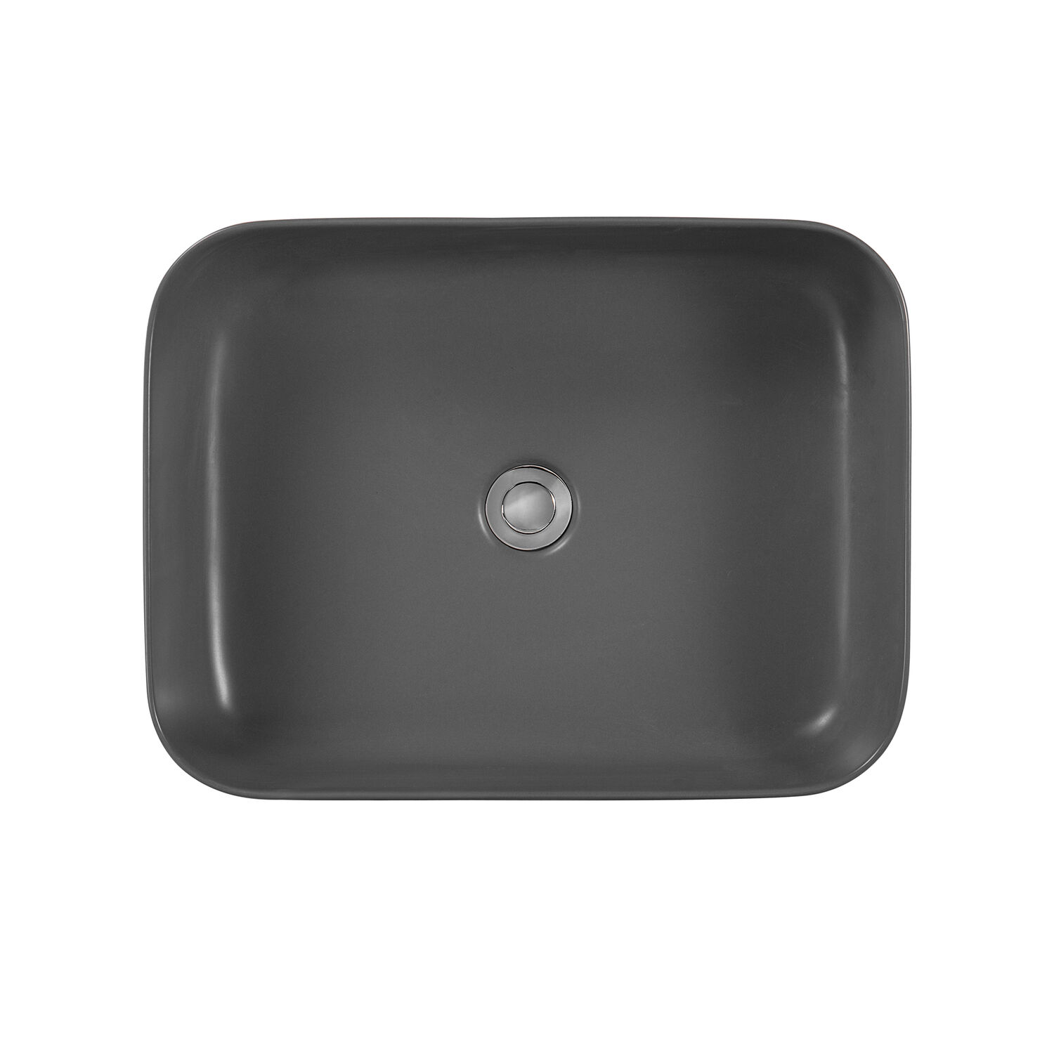 Раковина Акватек Вега AQ5515-MG накладная, 50x39 см, цвет серый матовый - фото 1