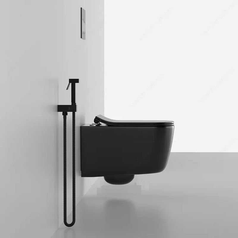 Унитаз CeruttiSPA Mimi Aria MB CT8920 подвесной, безободковый, с сиденьем микролифт, цвет черный матовый
