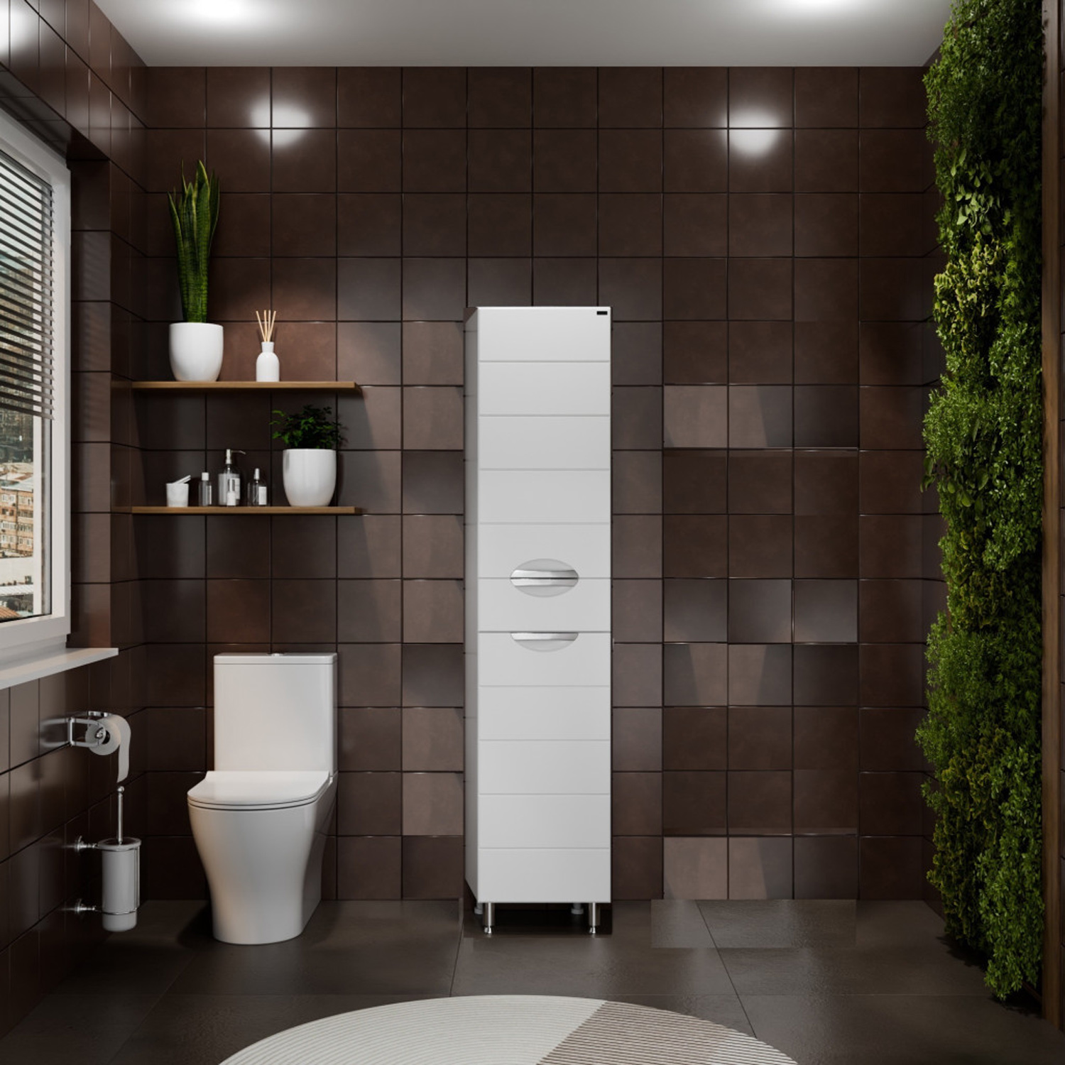 Шкаф-пенал Санта Родос 40, цвет белый