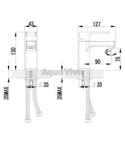 Смеситель Lemark Plus Grace LM1506C для маленькой раковины - фото 1