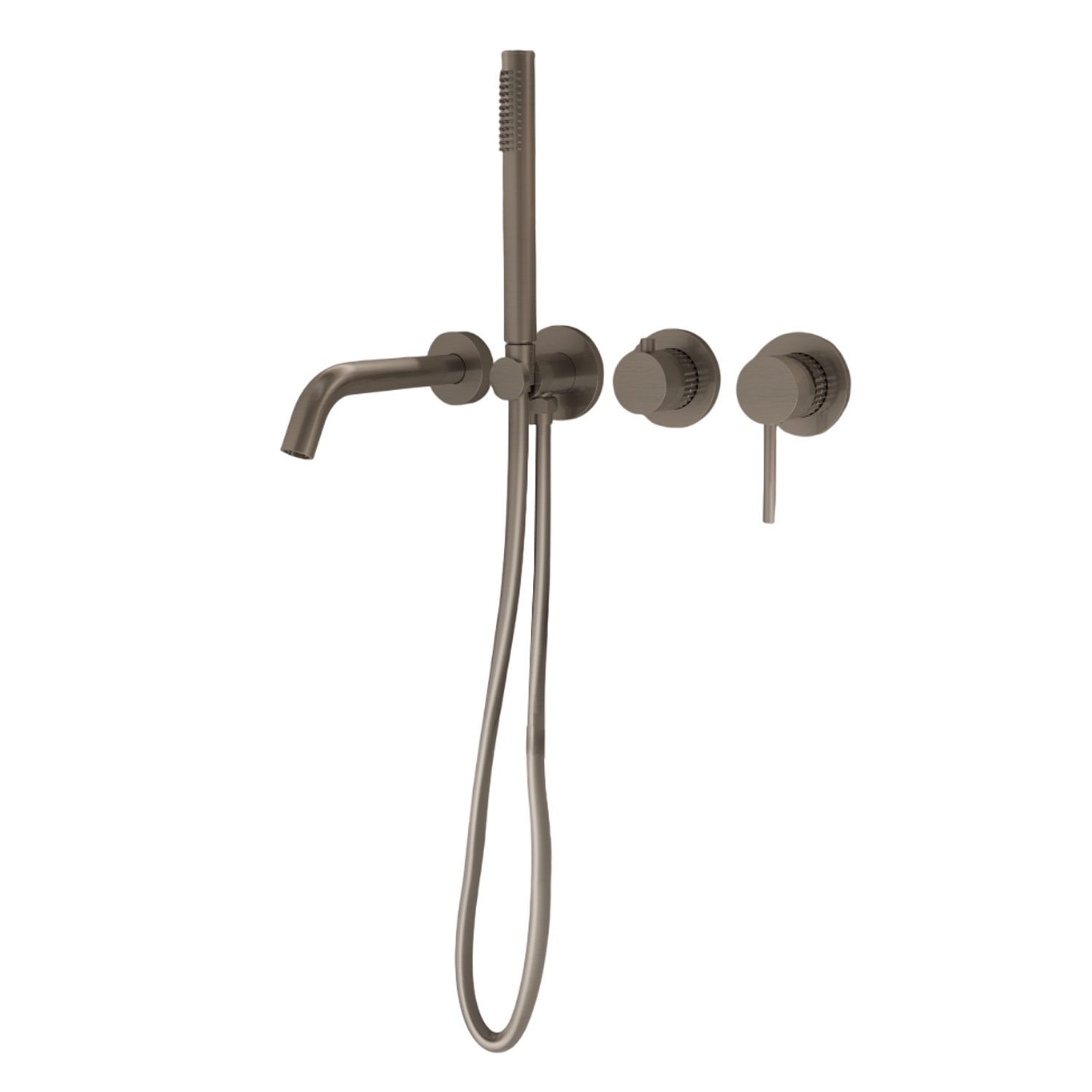 Смеситель Vincea Groove VBTW-4G1BN для ванны с душем, встраиваемый, цвет брашированный никель