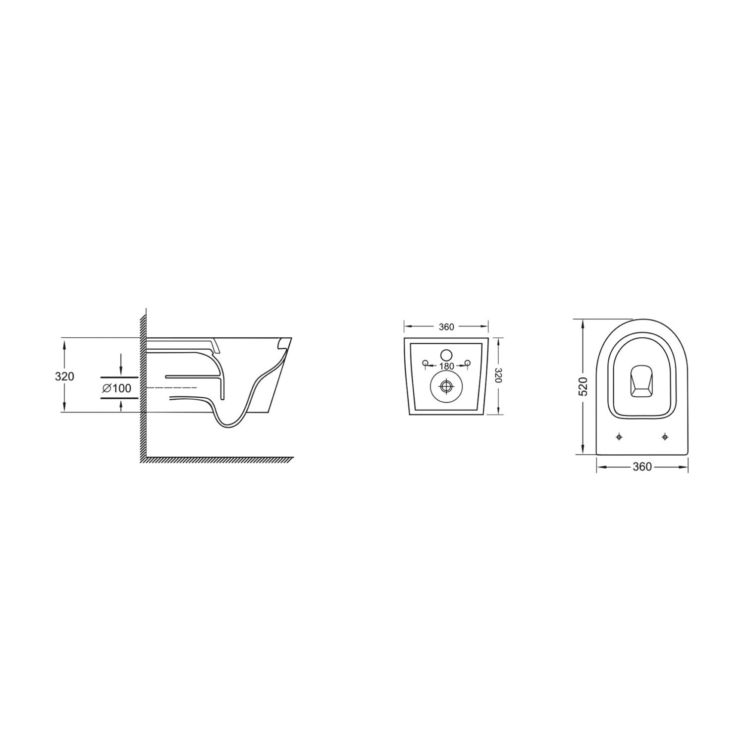 Унитаз Grossman Tornado GR-4457 BMSQ подвесной, безободковый, с сиденьем микролифт, цвет черный матовый - фото 1