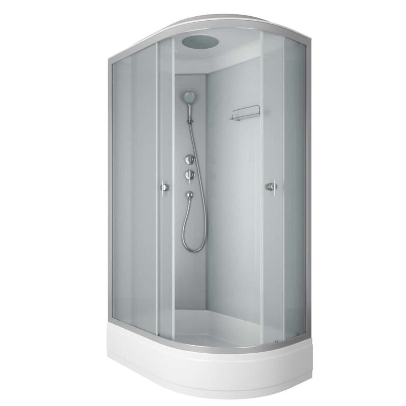Душевая кабина Niagara Eco NG-3324-14 L 120х80, левая, стекло матовое, профиль серебро, с крышей - фото 1