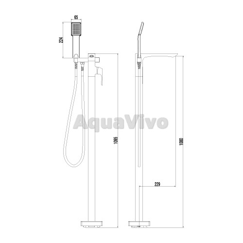 Смеситель Lemark Unit LM4544C для ванны с душем