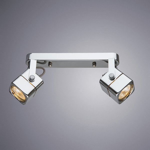 Спот Arte Lamp Lente A1314PL-2CC, арматура хром, плафоны металл хром, 26х6 см - фото 1