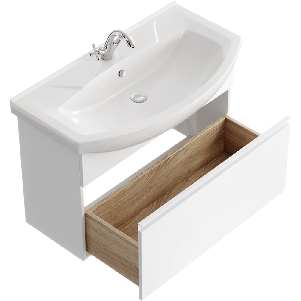Мебель для ванной Aqwella Rodos 88, подвесная, цвет белый