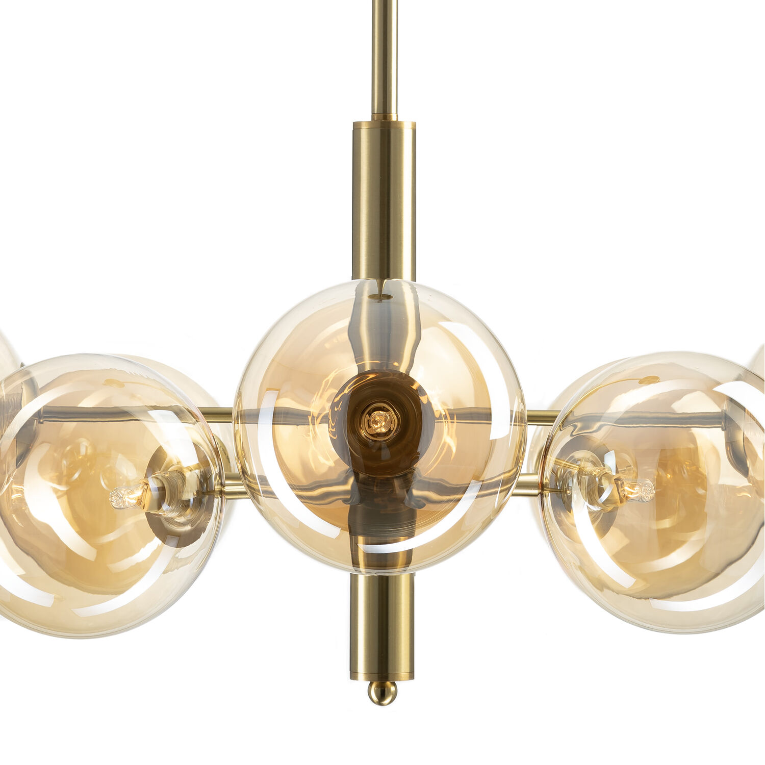 Люстра Citilux Нарда CL204180, арматура бронза / чрная, плафоны стекло шампань - фото 1