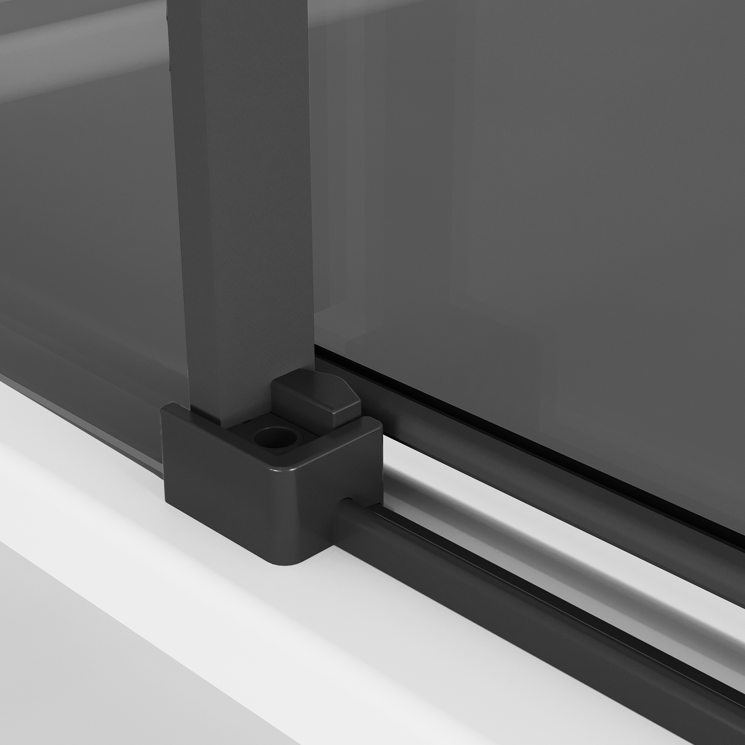 Душевой уголок Niagara Nova NG-2829-34 Black 90x90, стекло тонированное, профиль черный матовый