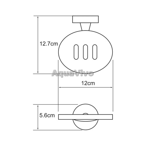 Мыльница WasserKRAFT Isen K-4069, цвет хром