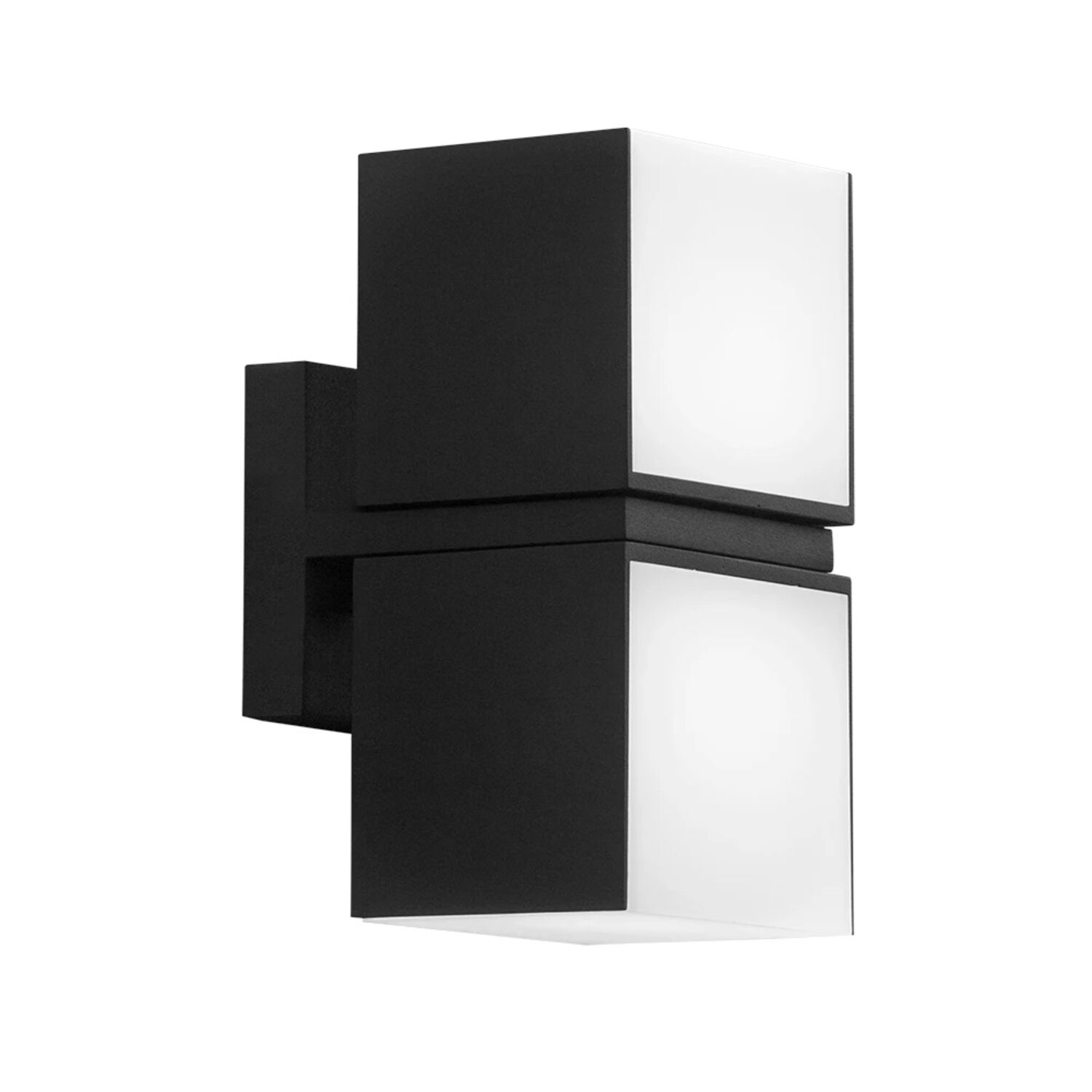 Уличный настенный светильник Arte Lamp Belgrade A5193AL-2BK, арматура черная, плафон пластик белый