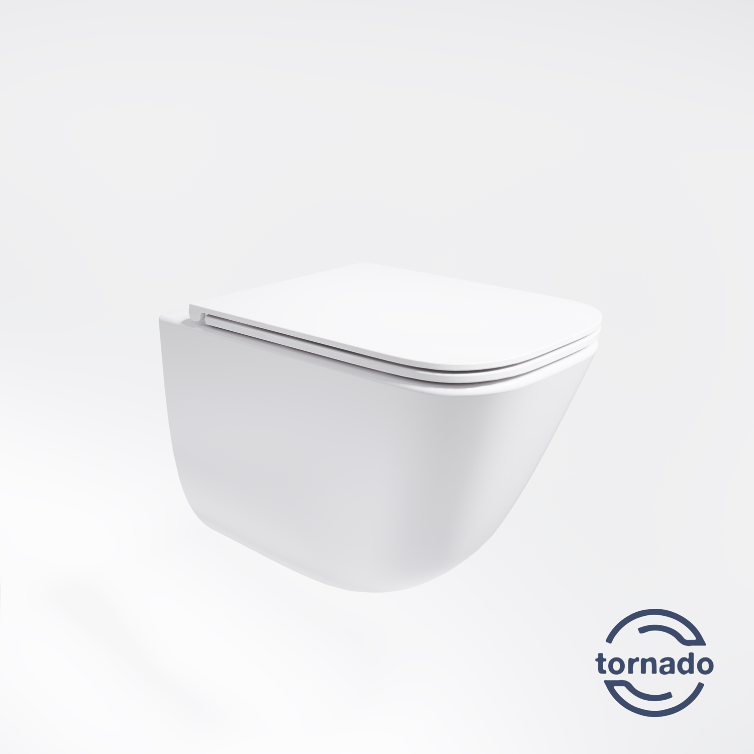 Унитаз Vincea Demi VT1-55T подвесной, безободковый, смыв Торнадо, с сиденьем микролифт, цвет белый