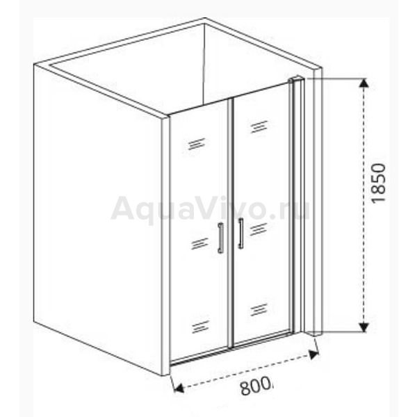 Душевая дверь Good Door Fantasy SD-80-C-CH 80х185, стекло прозрачное, профиль хром