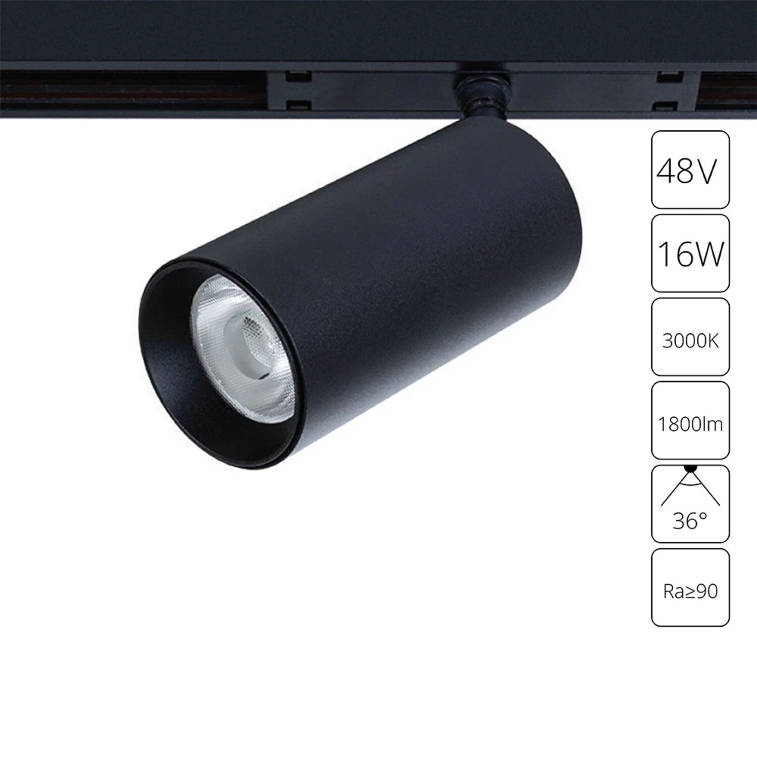 Магнитный трековый светильник Arte Lamp Optima A7282PL-1BK, арматура черный 