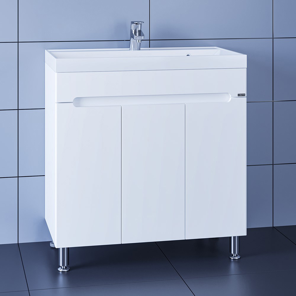 Тумба Санта Лондон 80 под раковину Астория, напольная, цвет белый