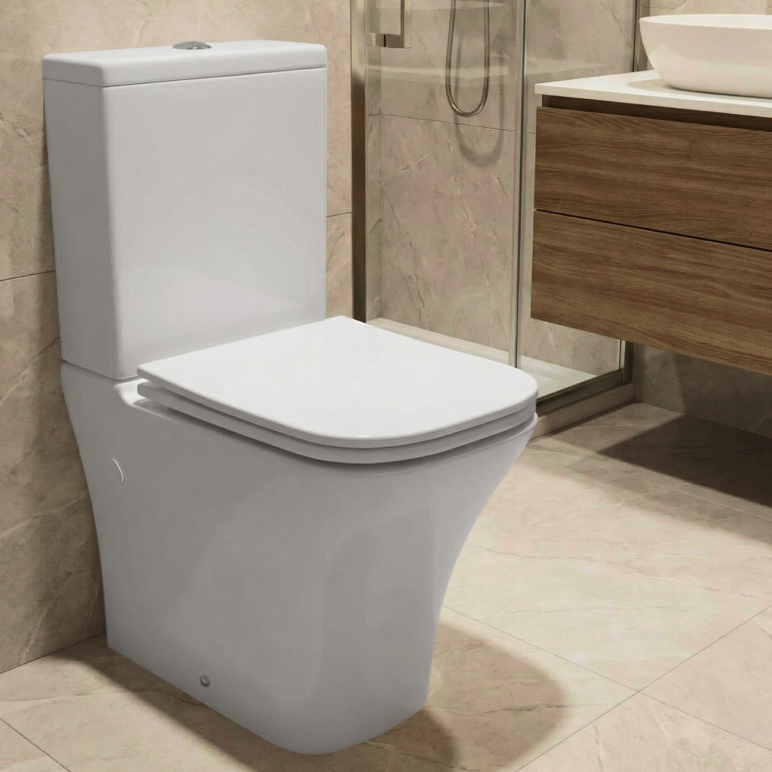 Унитаз Joki Verna JK3052011 напольный, безободковый, с сиденьем микролифт, цвет  белый