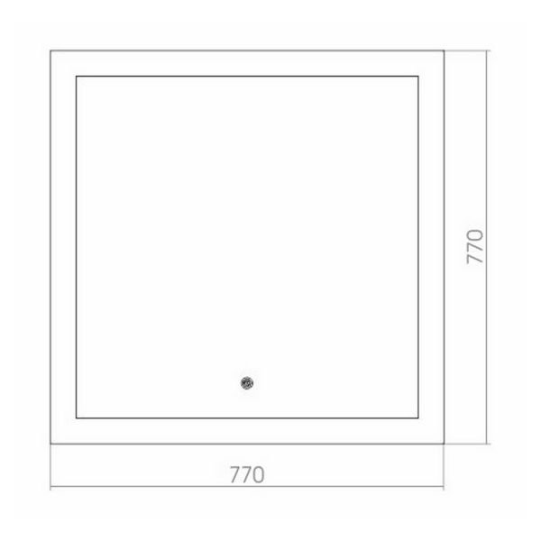 Зеркало Mixline Карла 77х77, с подсветкой