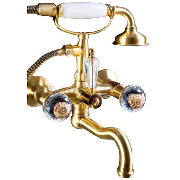 Смеситель Boheme Luxury Flora 313-FL для ванны, с душевым гарнитуром