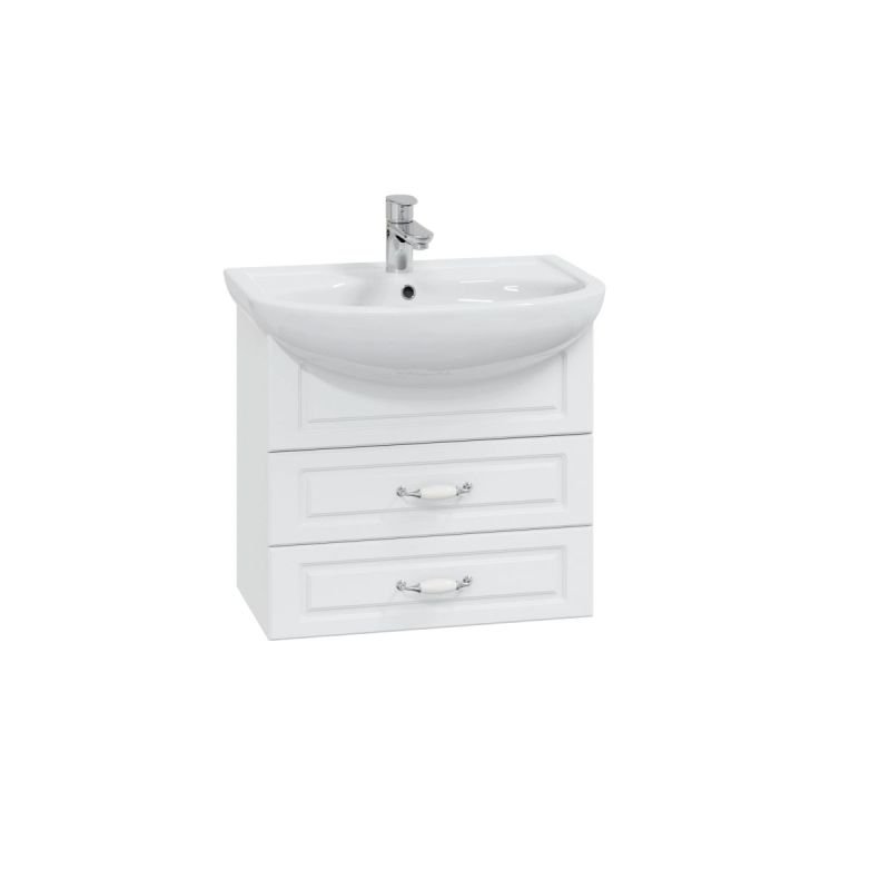 Тумба под раковину Санта Верона 60 подвесная, с ящиками, цвет белый - фото 1