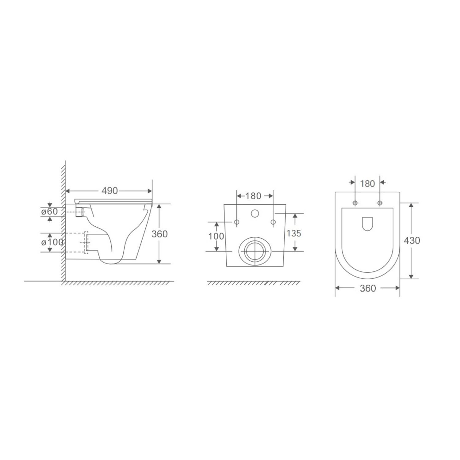 Унитаз Berges Vita Rimless 082255 подвесной, безободковый, с сиденьем микролифт, цвет белый - фото 1