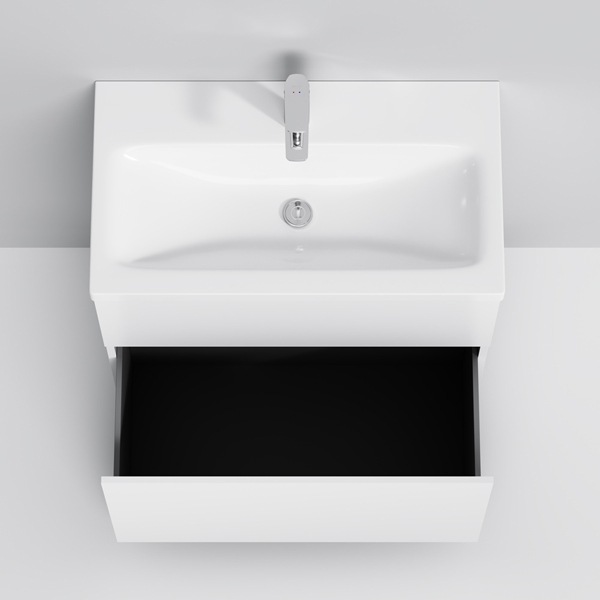 Тумба под раковину AM.PM Gem 75 напольная, 2 ящика, цвет белый глянец - фото 1