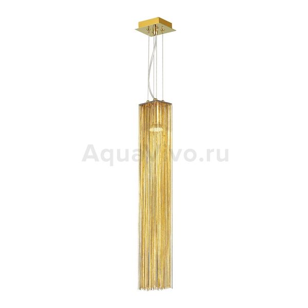 Подвесной светильник Odeon Light Luigi 4137/1, арматура  золото, плафон металл золото, 10х120 см