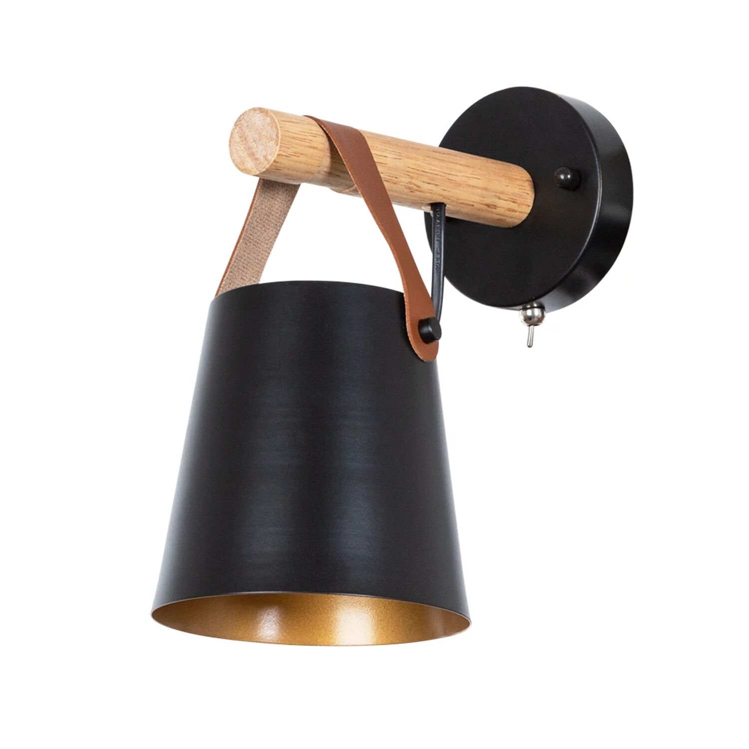 Бра Arte Lamp Thomas A7032AP-1BK, арматура черный, плафон металл черный