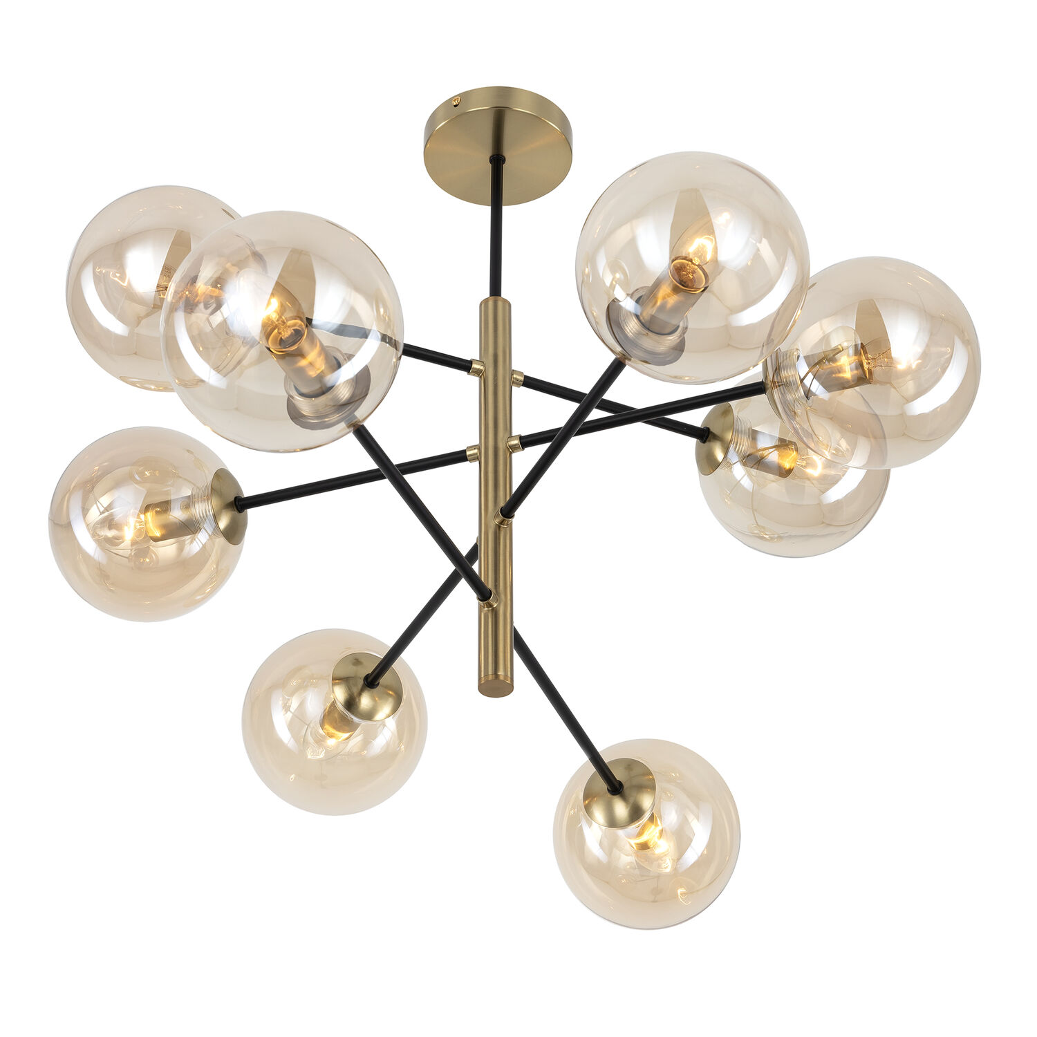 Люстра Citilux Лорен CL146283, арматура бронза, плафоны стекло шампань - фото 1