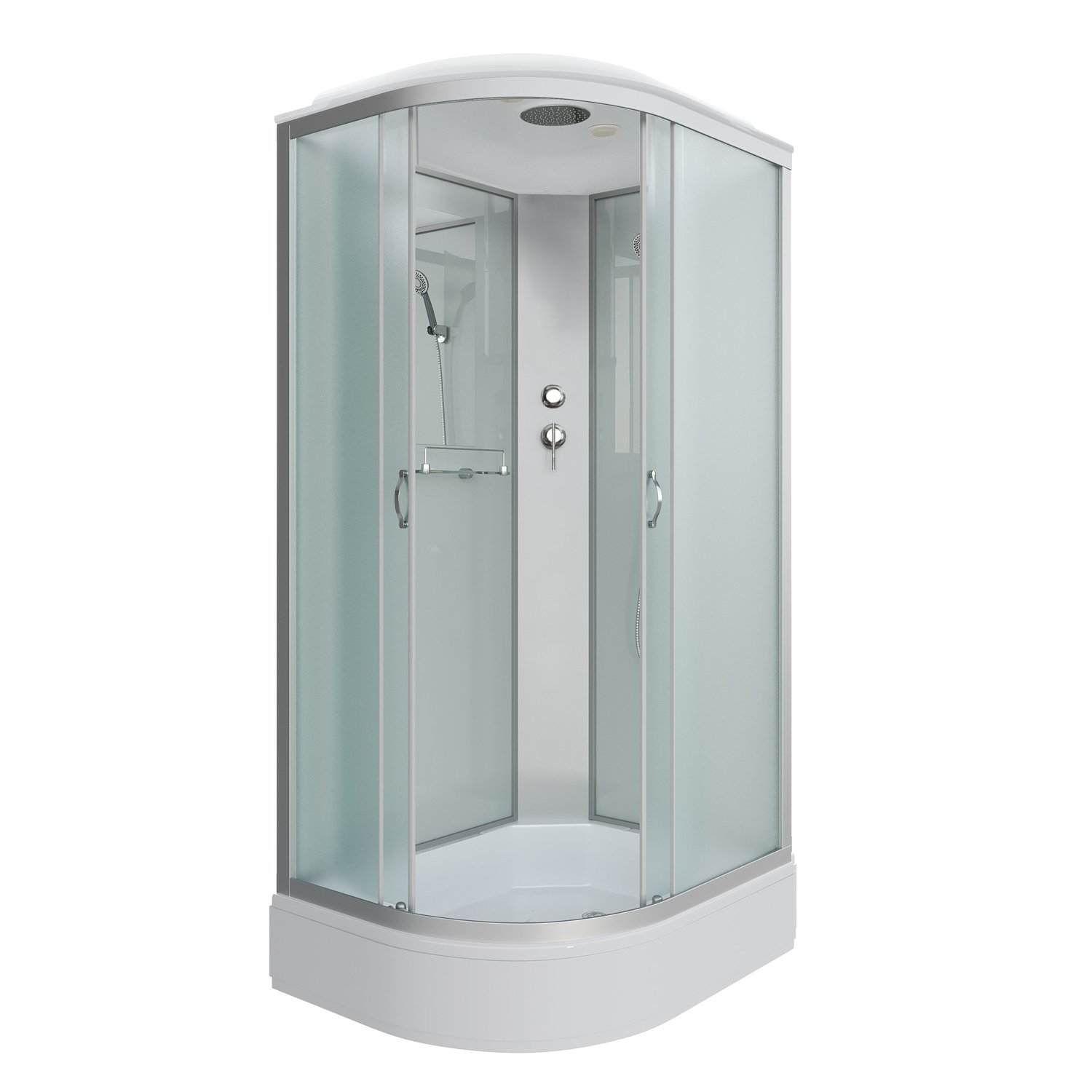 Душевая кабина Niagara Classic NG-33974-14R 90х70, правая, стекло матовое, профиль серебро, с крышей - фото 1