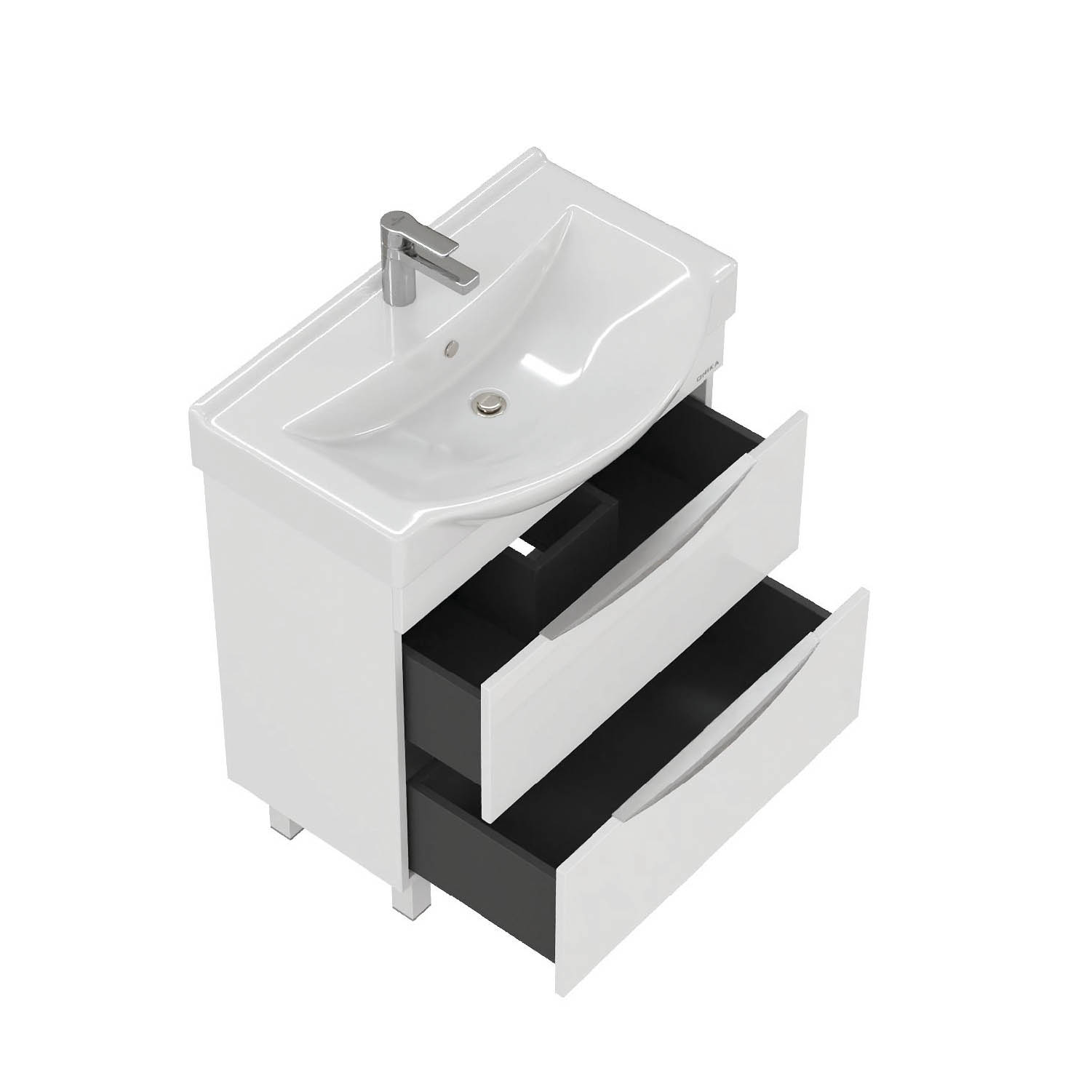 Тумба под раковину Оника Навиа 80, напольная, цвет белый - фото 1