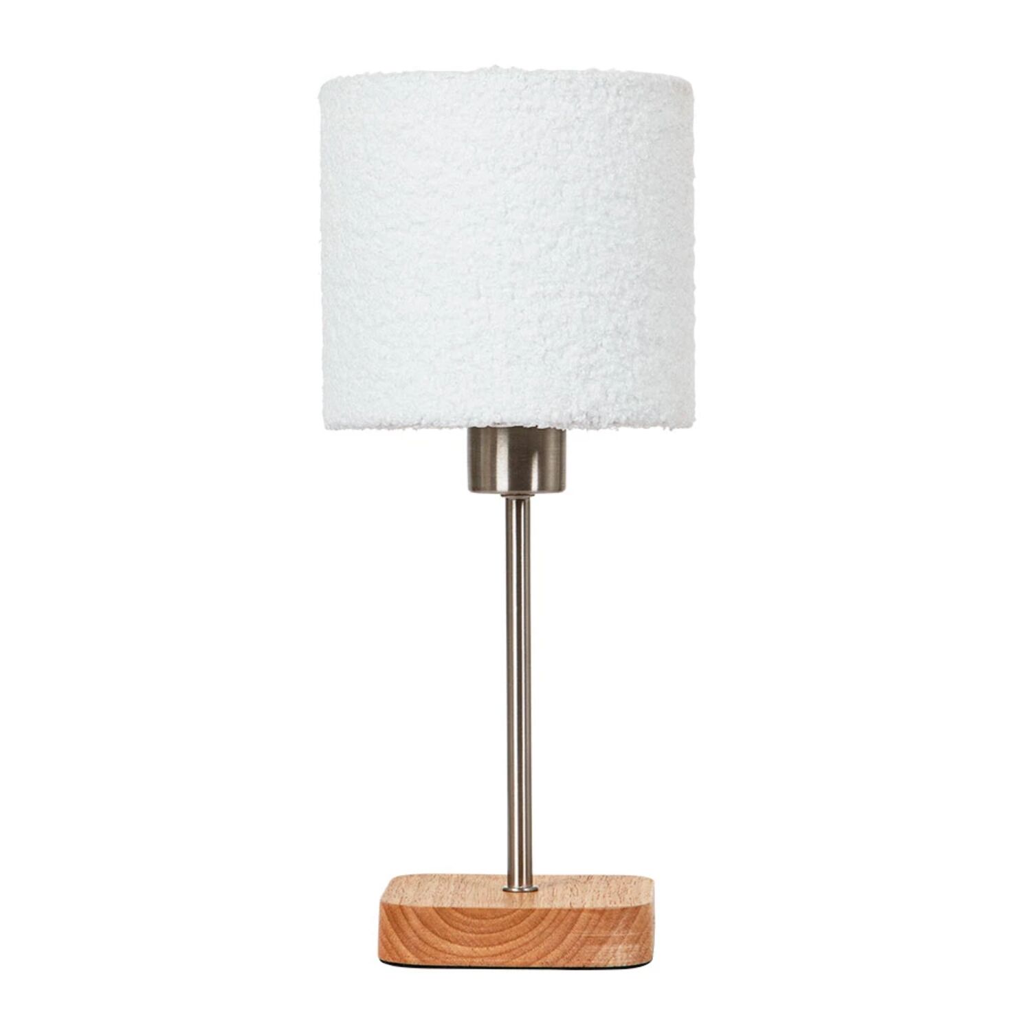 Декоративная настольная лампа Arte Lamp Charlie A5071LT-1SS, арматура матовое серебро, плафон ткань белая