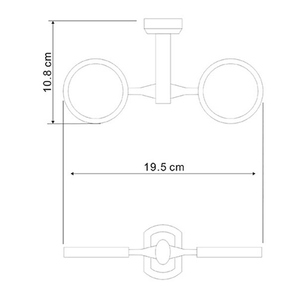 Держатель WasserKRAFT Oder C174 для аксессуаров, двойной, цвет хром