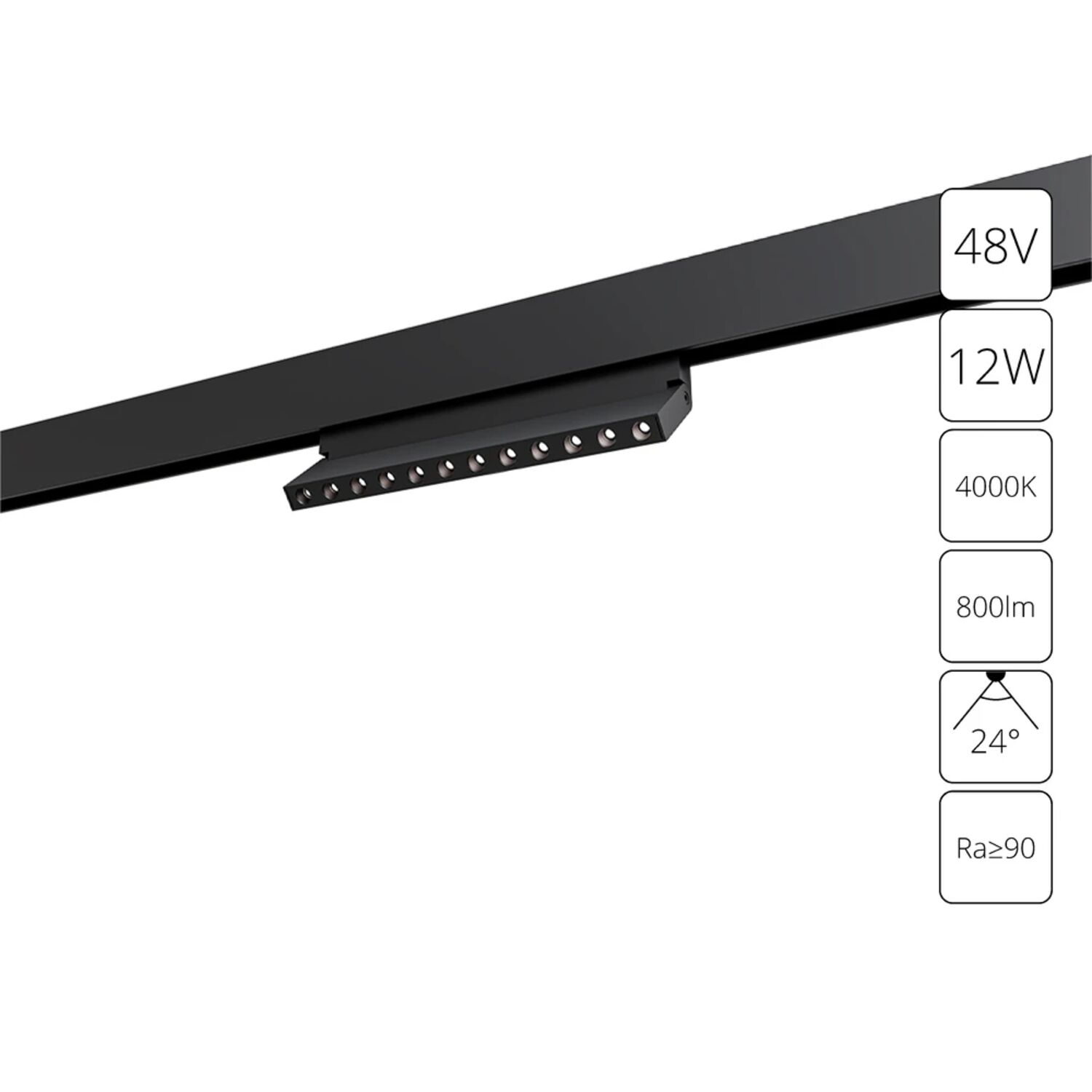 Магнитный трековый светильник Arte Lamp Expert A5726PL-1BK, арматура черная   