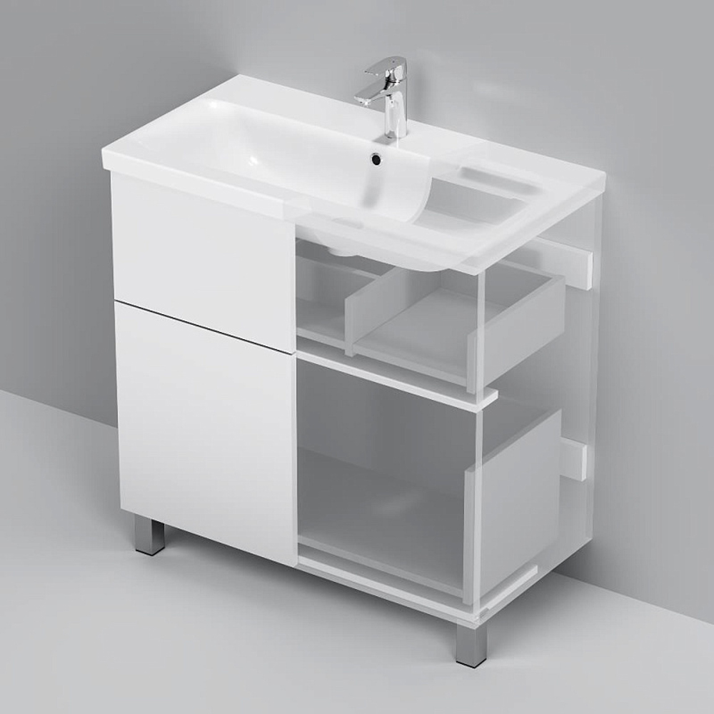 Мебель для ванной AM.PM Gem 80 напольная, цвет белый глянец - фото 1