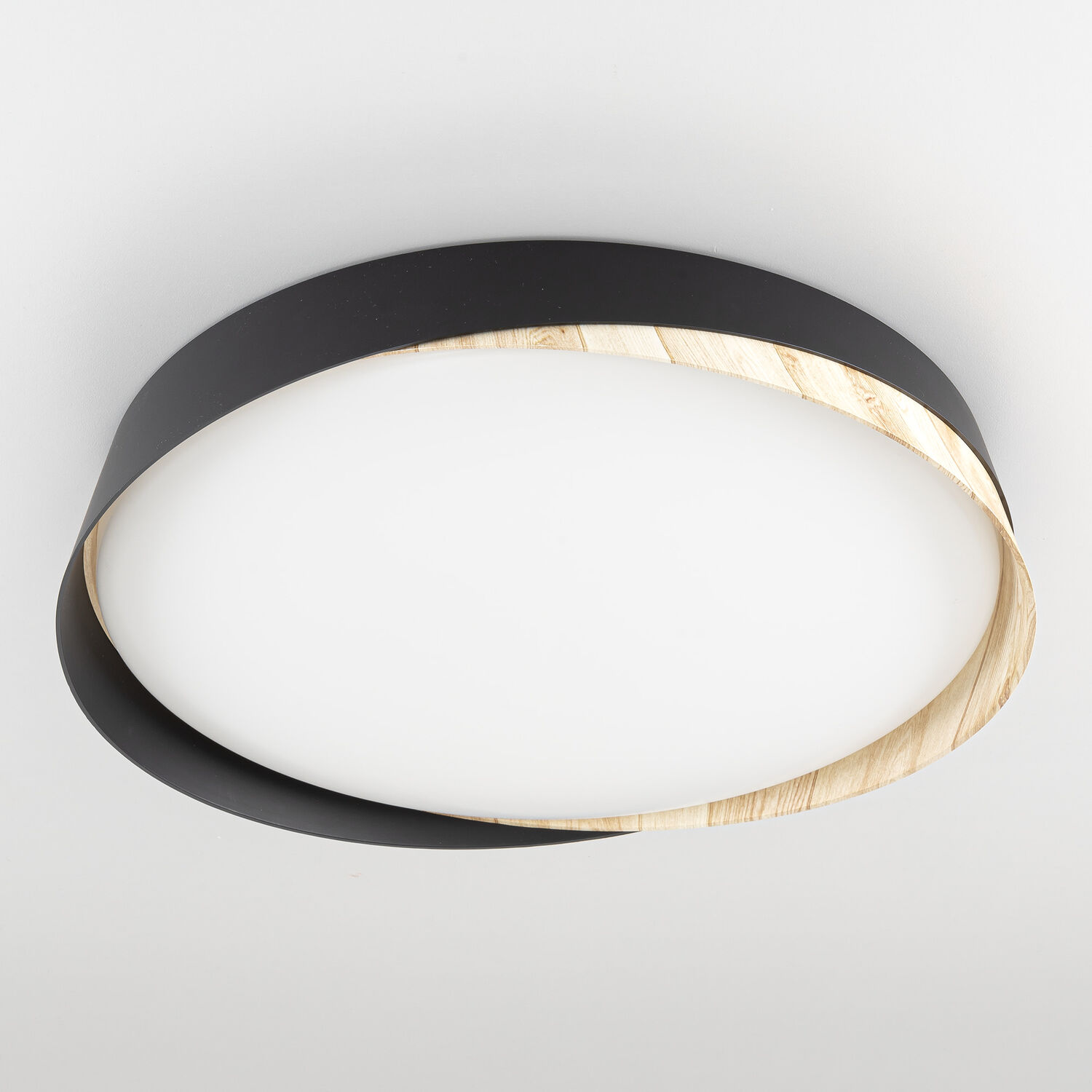 Потолочный светильник Citilux Bonny CL754351G, арматура белая, плафоны полимер черный / венге - фото 1