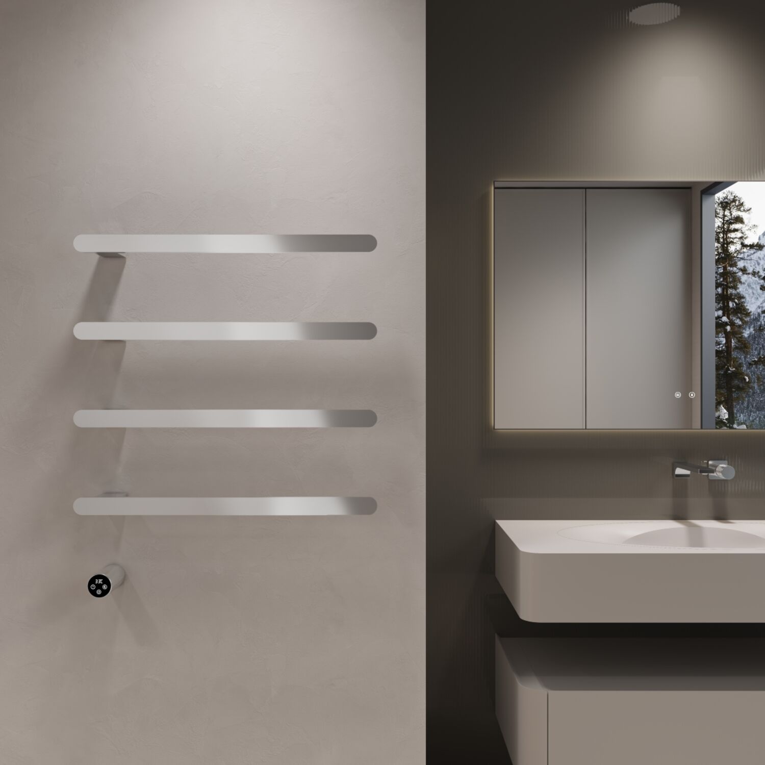 Полотенцесушитель Vincea VTD-2H2CH 52x62 электрический, цвет хром - фото 1