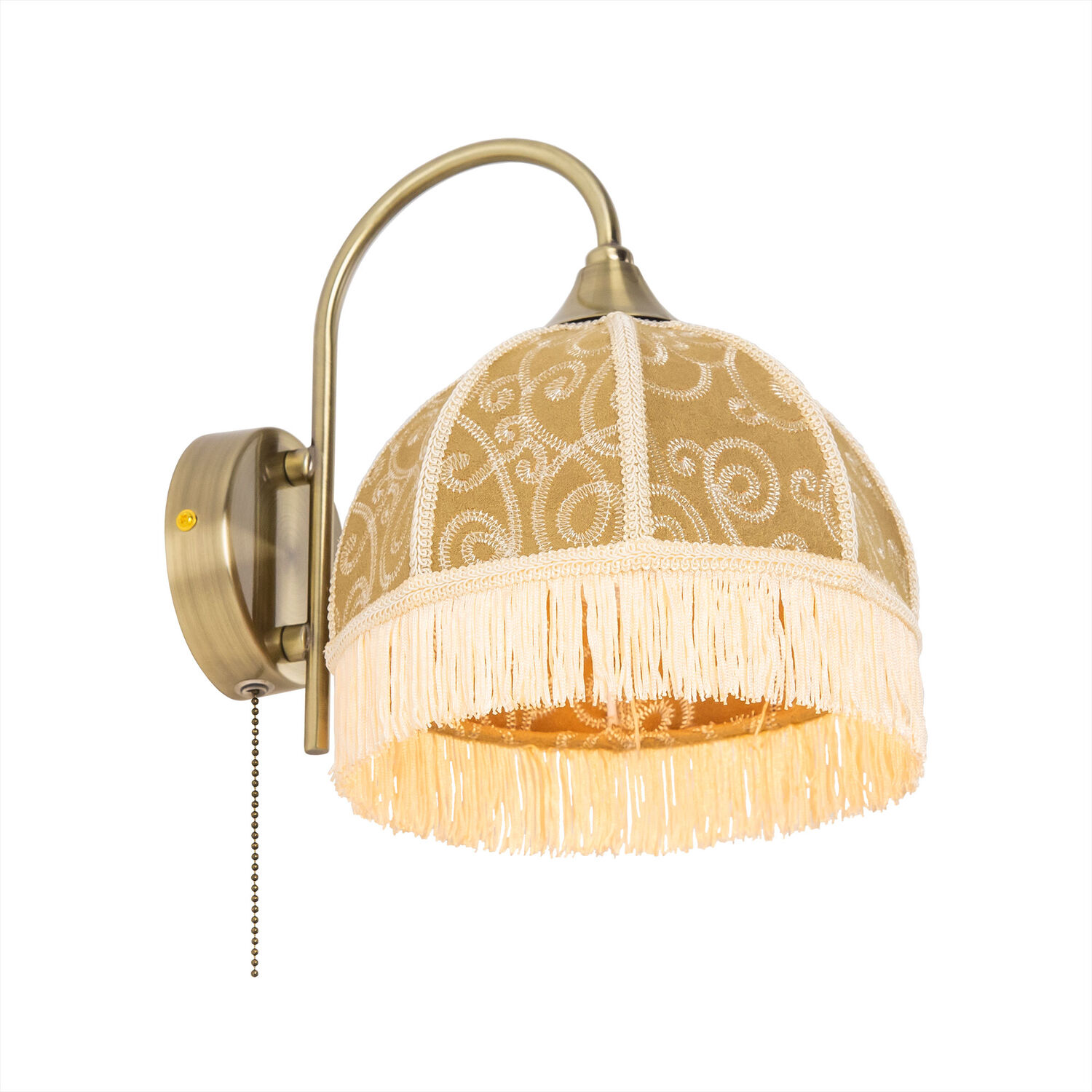 Бра Citilux Базель CL407315, арматура бронза, плафоны текстиль песочный