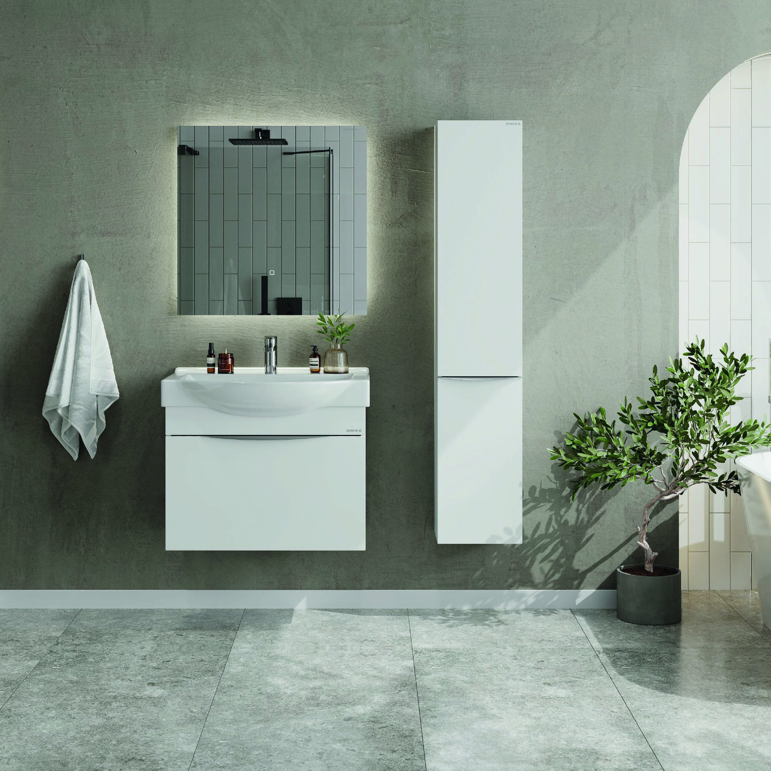 Зеркало Оника Люма 70x70, с подсветкой и диммером - фото 1