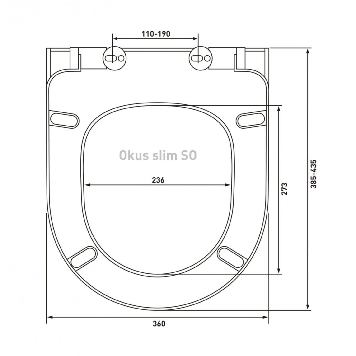 Сиденье Berges Okus Slim SO 019603 для унитаза, дюропласт, с микролифтом (крепление металл, быстросъемное), цвет белый - фото 1